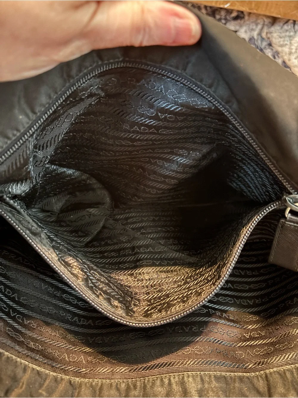 Authentic Vintage Prada Black Tessuto Nylon Double Buckle Messenger Bag